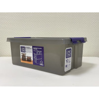 Ящик п/п Rox Box 400х235х155 10л. с крышкой на клипсах, цв. прозрачно-серый 28550