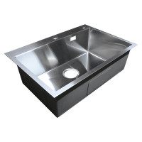 Нержавеющая врезная мойка SANTREK 700x480x220 т 3,0 САТИН D7048HS (+ сифон + дозатор + коландер 420x220) AQUA 312401