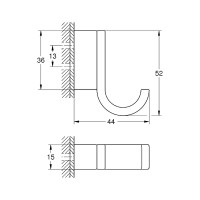 Крючок Grohe хром 41039000 00000079019