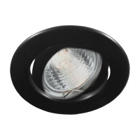 Потолочный встраиваемый светильник FERON dl11 mr16 50w g5.3 черный матовый 48466