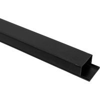 Кабельный канал EKF 40x25 24 м, черный, 12 штук по 2 метра kk-40-25b