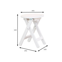 Складной табурет Мебелик снег 8422