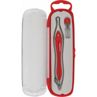BRAUBERG Готовальня Extra, 2 предмета, в пенале, 210684