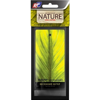 Подвесной картонный ароматизатор RUSEFF NATURE LINE Spring Wind 27569N