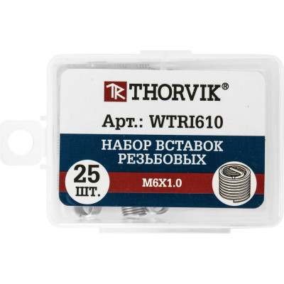 Набор резьбовых вставок THORVIK WTRI610 53187