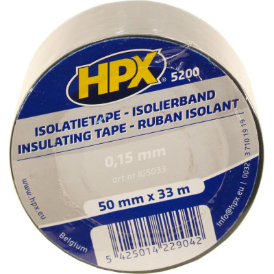 Огнестойкая профессиональная изолента HPX INSULATION TAPE 5200 5425014229042