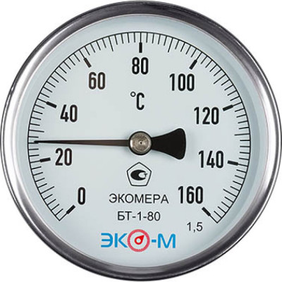 Биметаллический термометр ЭКО-М ЭКОМЕРА БТ-1-80-160С-L80