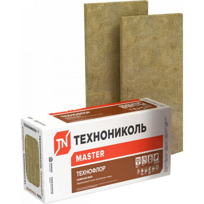 Технониколь Плиты минераловатные ТЕХНОФЛОР СТАНДАРТ 1200x600x50 мм/упаковка 6шт. КВ828641