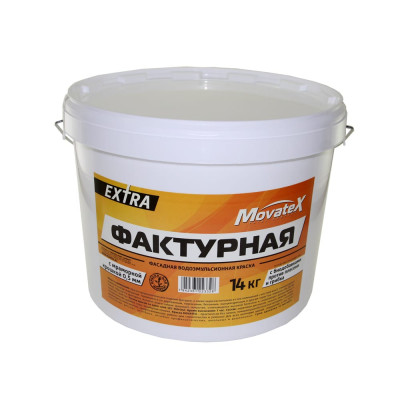 Movatex Краска водоэмульсионная EXTRA ФАКТУРНАЯ 14кг Т13334