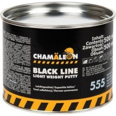 CHAMAELEON Шпатлевка мягкая легкая Black Line вкл.отвердитель 500мл 1,0кг 15554