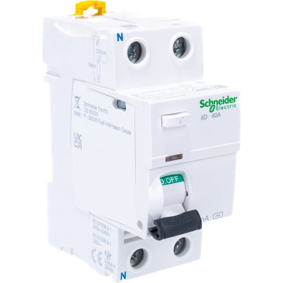 Узо Schneider Electric iID Acti9 2п 40A 30mA AC A9R41240