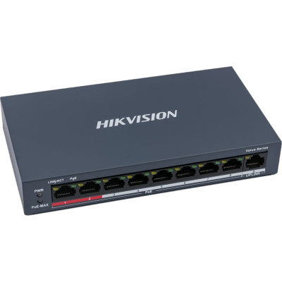 Hikvision DS-3E0109P-E/M(B) Неуправляемый PoE-коммутатор, 8 PoE портов АН5020084