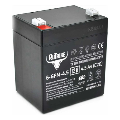 Rutrike Тяговый аккумулятор 6-GFM-4,5 (12V4,5A/H C20) 023936