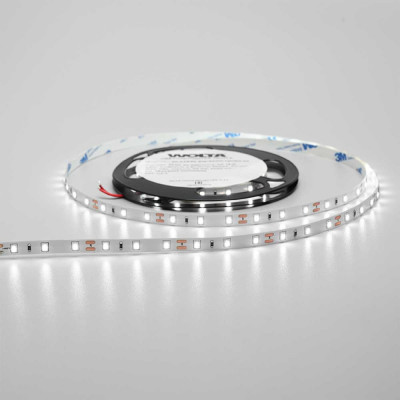 Wolta Светодиодная лента SMD2835 6Вт, 4000К Дневной белый свет ,12В, защита IP20, ширина 8 мм, длина 5 метров WLS2835-6W/4000/12H60-01