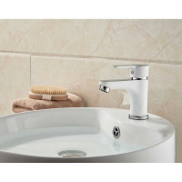 LEDEME Смеситель для умывальника Картридж д.35мм, белый, L1003W 65807