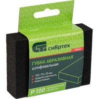 СИБРТЕХ губка для шлифования, 100x70x25 мм, средняя жесткость, p 100 757017