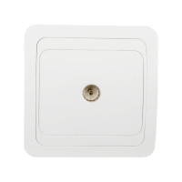 Телевизионная простая розетка, мама, белая 0-2400Гц TDM ELECTRIC Валдай SQ1804-0014