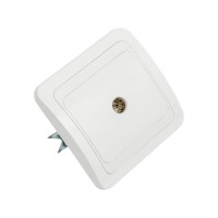 Телевизионная простая розетка, мама, белая 0-2400Гц TDM ELECTRIC Валдай SQ1804-0014