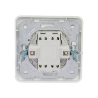 Проходной переключатель TDM ELECTRIC Валдай белый одноклавишный 10А SQ1804-0003