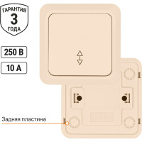 Проходной переключатель TDM ELECTRIC Ладога слоновая кость ОП одноклавишный SQ1801-0006
