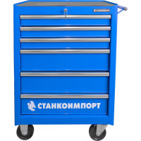Инструментальная тележка на колесах, 6 ящиков, синяя Станкоимпорт BTD-270061CS blu