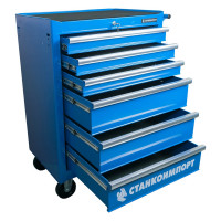 Инструментальная тележка на колесах, 6 ящиков, синяя Станкоимпорт BTD-270061CS blu