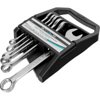 Набор комбинированных ключей 8-17мм, 6шт, CrV, матовый хром STELS 15427