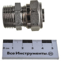 Обжимная муфта - Н 20х3/4 никелированная Uni-Fitt 662N7300