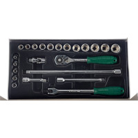 Набор головок и аксессуаров Hans ложемент 3/8" TT-15F