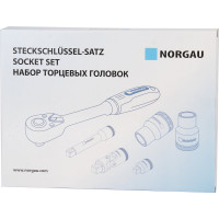 Набор торцевых 6-гранных головок 1/2" NORGAU 24 предмета с аксессуарами N1924-S832 063793024