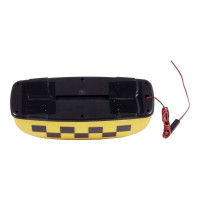 Фонарь-шашечки DolleX ТАКСИ 250x105x95 мм, 4 магнита, 3 светодиода, желтый FTX-01