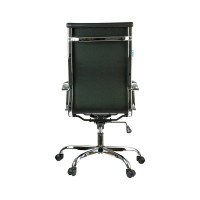 Кресло руководителя Helmi HL-E17 Slim экокожа черная хром 274832