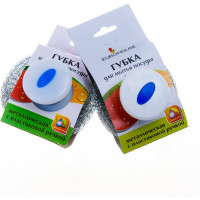 Металлическая оцинкованная плетеная губка EUROHOUSE с ручкой 7745