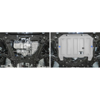 Защита картера и КПП Rival Haval F7 2019-2024/F7x 2019-н.в., алюминий 3 мм, 333.9417.1