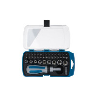 Реверсивная отвертка с набором бит и торцевыми головками РемоКолор 41 пр 33-4-314