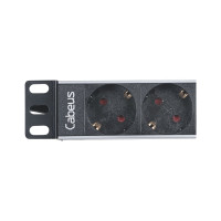 Блок евророзеток Cabeus горизонтальный, 4 розетки, 10 A, шнур 2 м, вилка IEC 320 C14 PDU-4P-2IEC