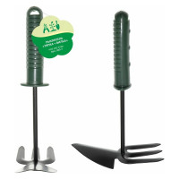 Рыхлитель МУЛЬТИДОМ Тяпка-вилка зеленая ручка J83-7