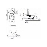 Угловой унитаз Vitra Arkitekt со стандартным сиденьем 9754B003-7200