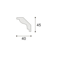 Карниз потолочный NOMASTYL (2000х40х45 мм) NMC MT
