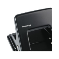 Металлический дырокол BERLINGO Universal 20 листов, черный, с линейкой DDm_20041