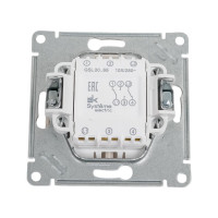 2-клавишный механизм переключателя Systeme Electric скрытой проводки Glossa 10А IP20 6/2 10AX перламутр GSL000665