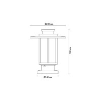 Уличный светильник на столб ODEON LIGHT, пластик PC E27 18W MITO 4047/1B