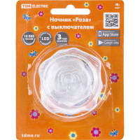 Ночник TDM ELECTRIC "Роза" с выключателем, 0,4 Вт, 220 В SQ0357-0032