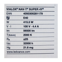 Натриевая лампа высокого давления OSRAM для светильников NAV-T 400W SUPER 4Y E40 12X1 4050300281179