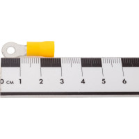 Кольцевой изолированный наконечник KLR ROV-406 с ПВХ манжетой 4.6...6.6мм2/М4/Жёлтый/6500406