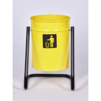 Уличная урна ПРОФМЕТСТИЛЬ металлическая, жёлтая 385
