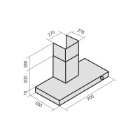 Кухонная вытяжка MBS MARANTA 190 BLACK GLASS 5101