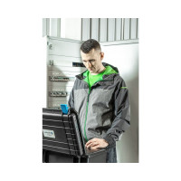 Непромокаемая куртка HOEGERT TECHNIK HEINER, темно-серый/зеленый, р.L/52 HT5K249-L