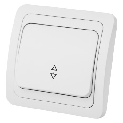 Проходной переключатель TDM ELECTRIC Валдай белый одноклавишный 10А SQ1804-0003