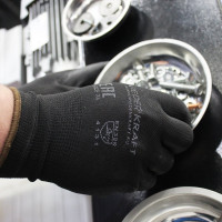 Лёгкие бесшовные защитные перчатки эргономичной формы WIEDERKRAFT WDK-PU01B/XXL